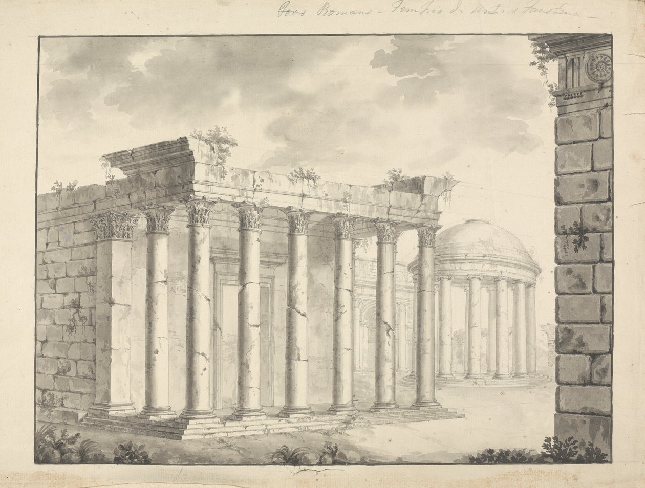 Uidentifisert tempel Faustana (?) av James Bruce