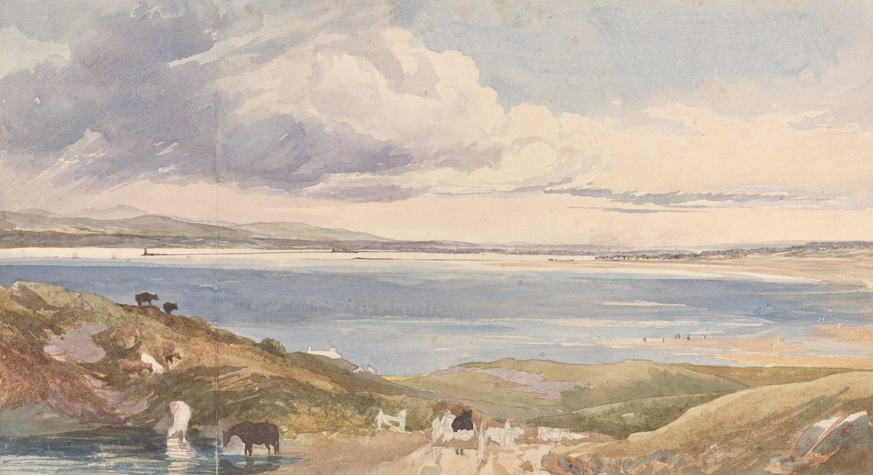 Landskap ved kysten med vei i forgrunnen. av James Bulwer