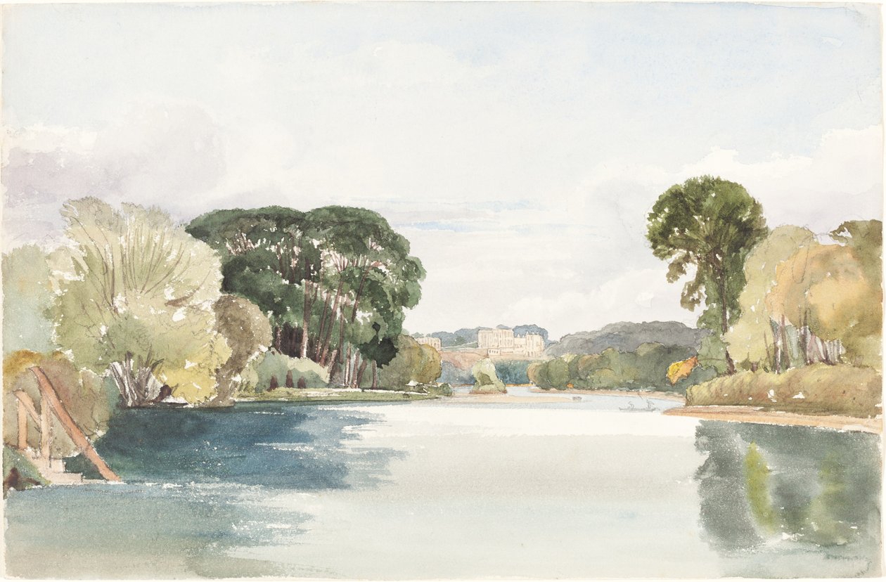 Elvescene med det fjerne slottet. av James Bulwer