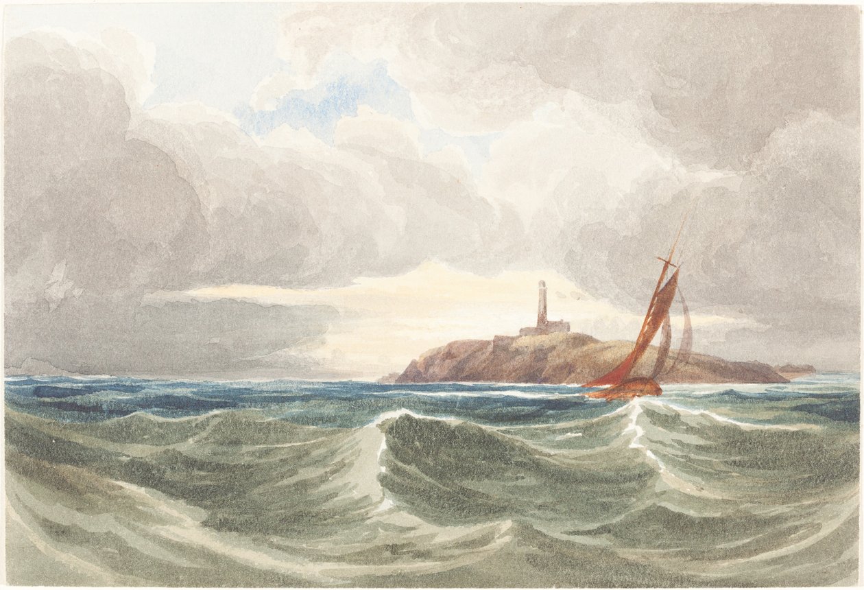 Havlandskap med fyrtårn av James Bulwer