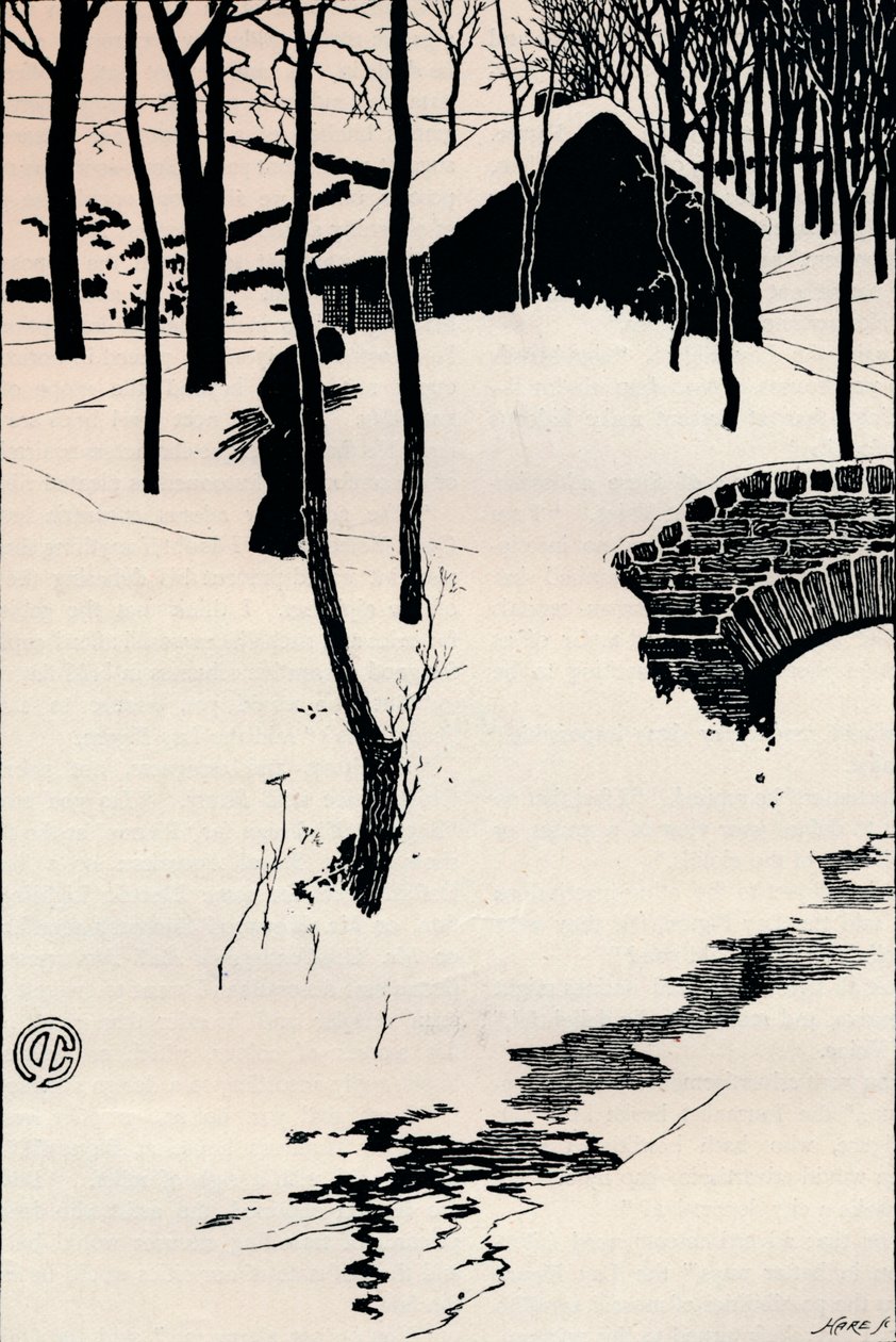 En hytte i en skog, c1897 av James Cadenhead