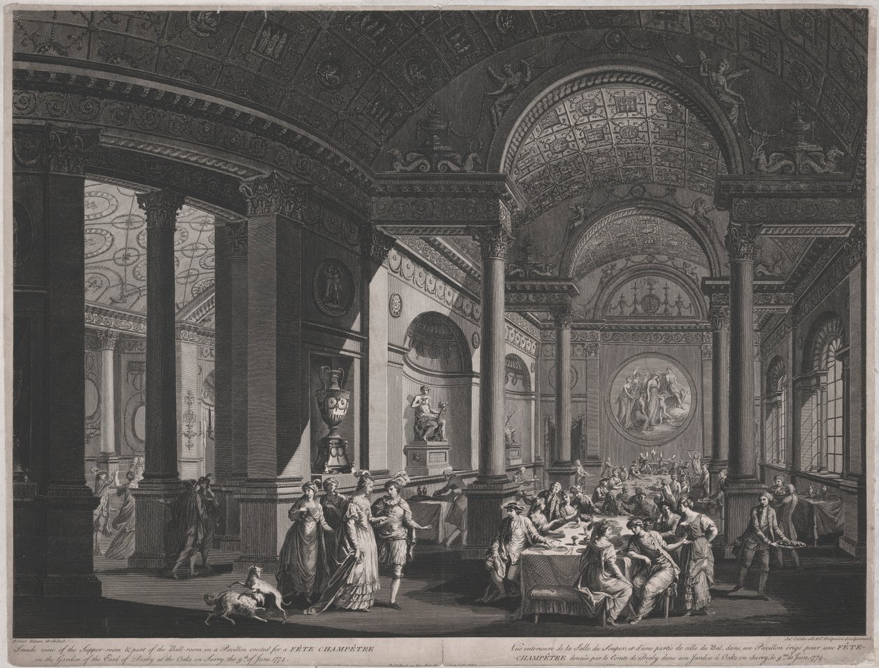 Fete Champetre, 9. juni 1774 (innsiden av nattverdsrommet) av James Caldwall