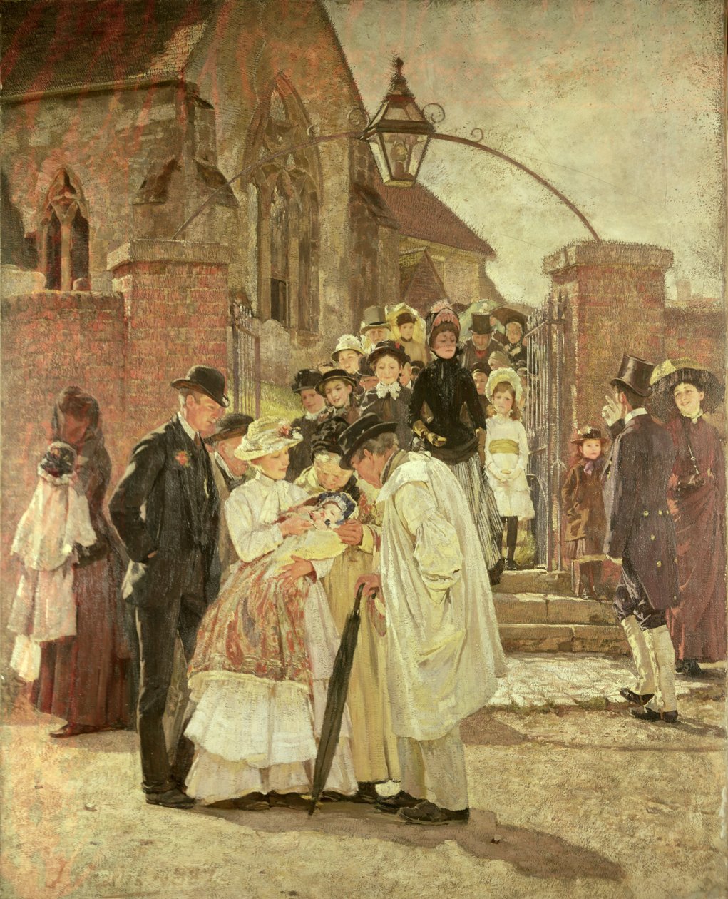 Dåpssøndag (South Harting, Sussex) 1887 (olje på lerret) av James Charles