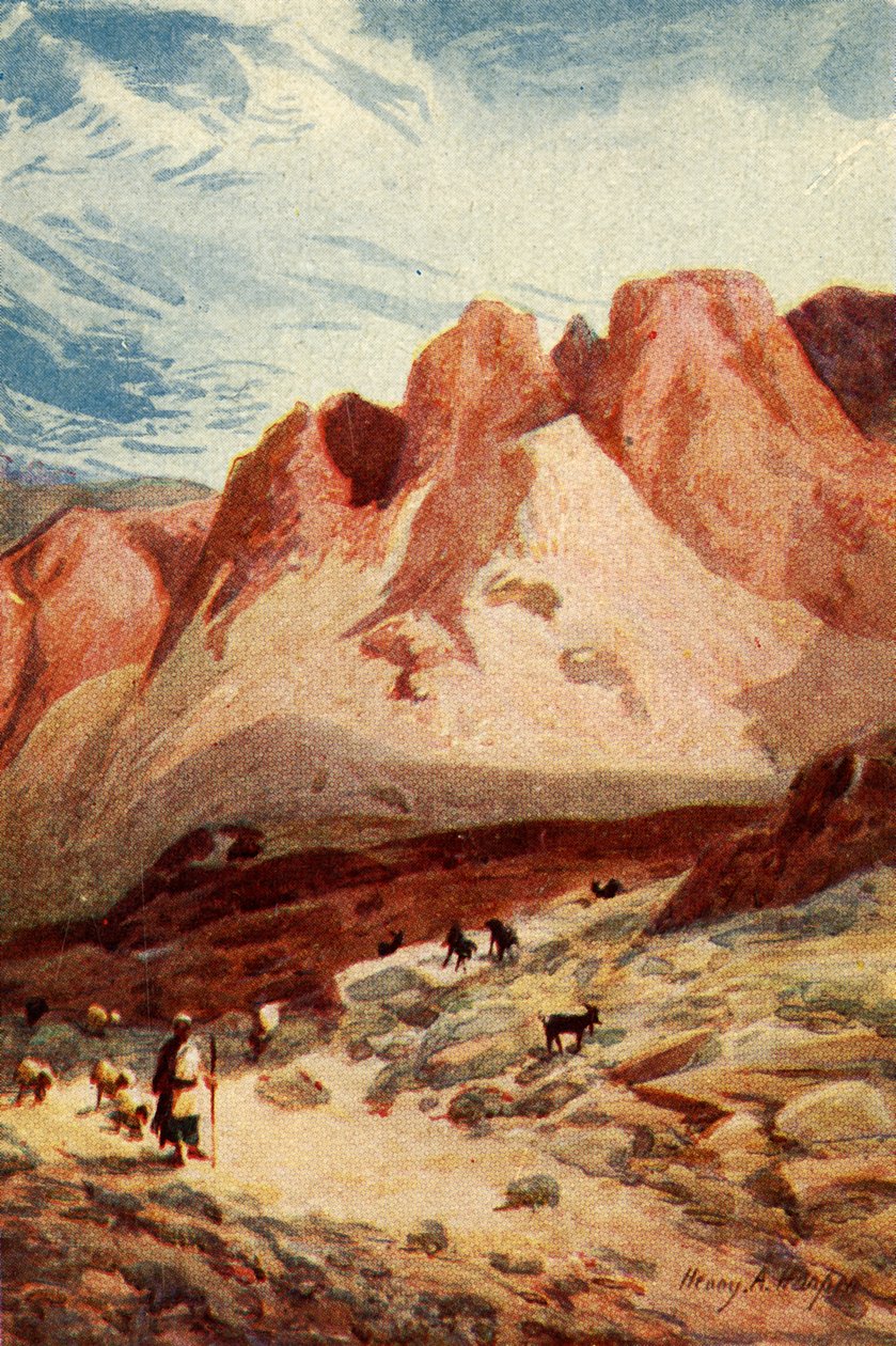 Sinai-fjellet - Apostlenes gjerninger vii 38, c1924. Skapere: James Clark, Henry A Harper. av James Clark and Henry A Harper