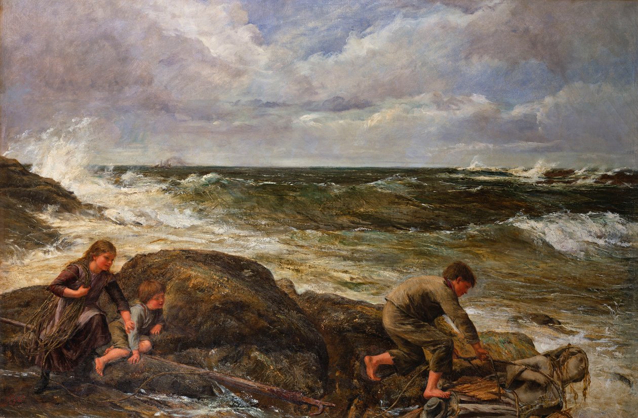 Å fange en havfrue, 1883 av James Clarke Hook