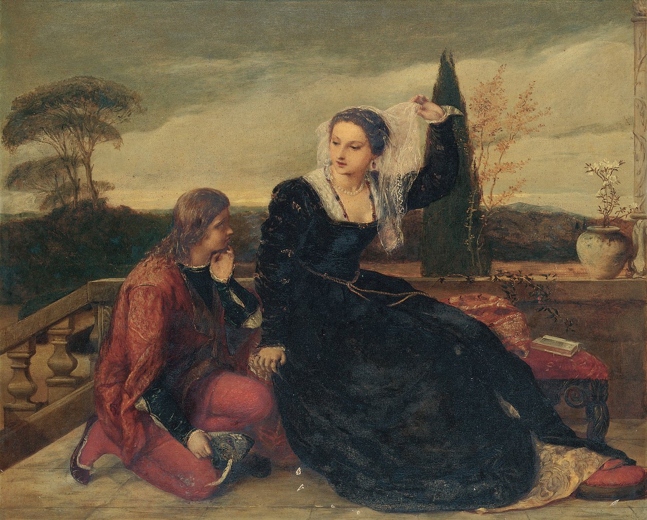 Olivia og Viola (olje på panel) av James Clarke Hook