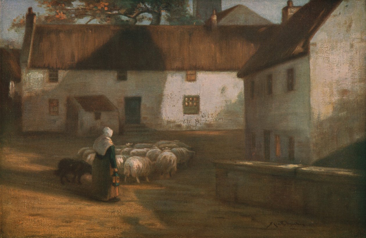 På Eventide, sent på 1800-tallet - begynnelsen av 1900-tallet, ca 1930. av James Coutts Michie