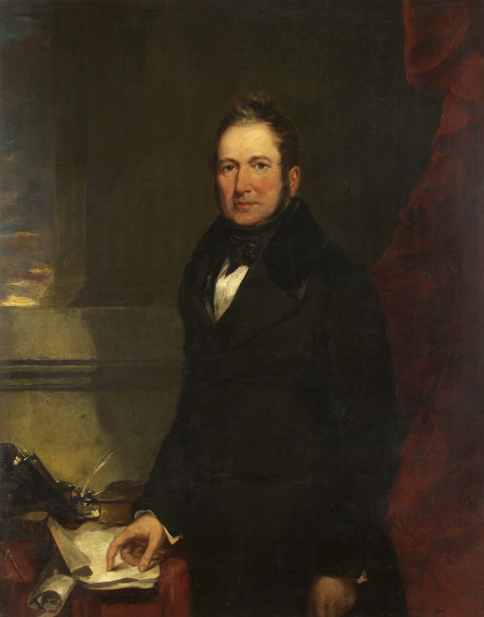 Portrett av William Fripp Esq., D.L., J.P. (olje på lerret) av James Curnock