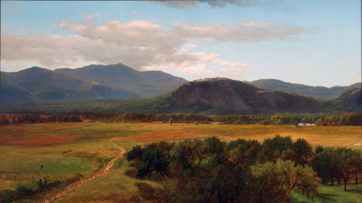 Moat Mountain og White Horse Ledge, Study, North Conway, New Hampshire, 1867 av James David Smillie