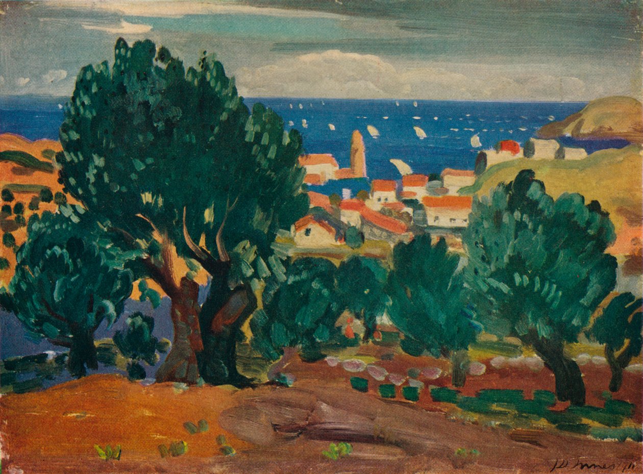 Oliven på Collioure, 1911 av James Dickson Innes