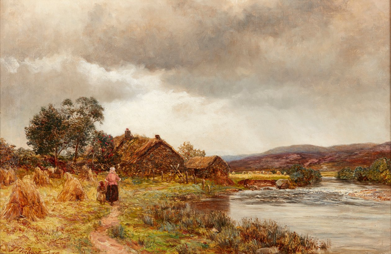 Home from the Fields (olje på lerret) av James Docharty