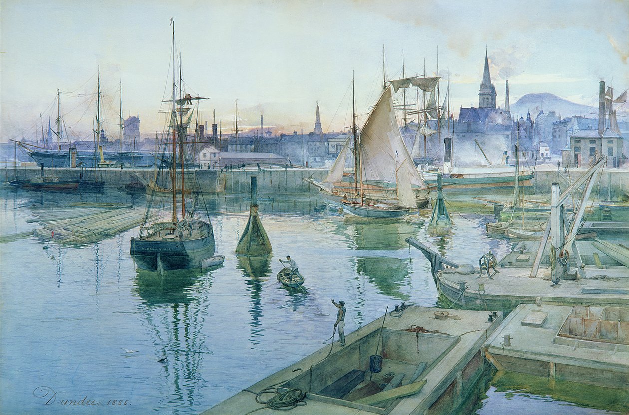 Dundee fra havnen, 1888 av James Douglas