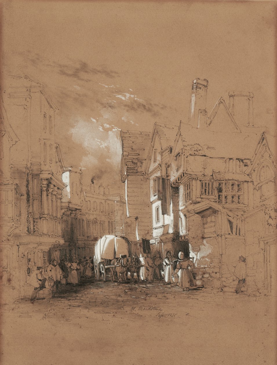 Bank Street, Maidstone av James Duffield Harding