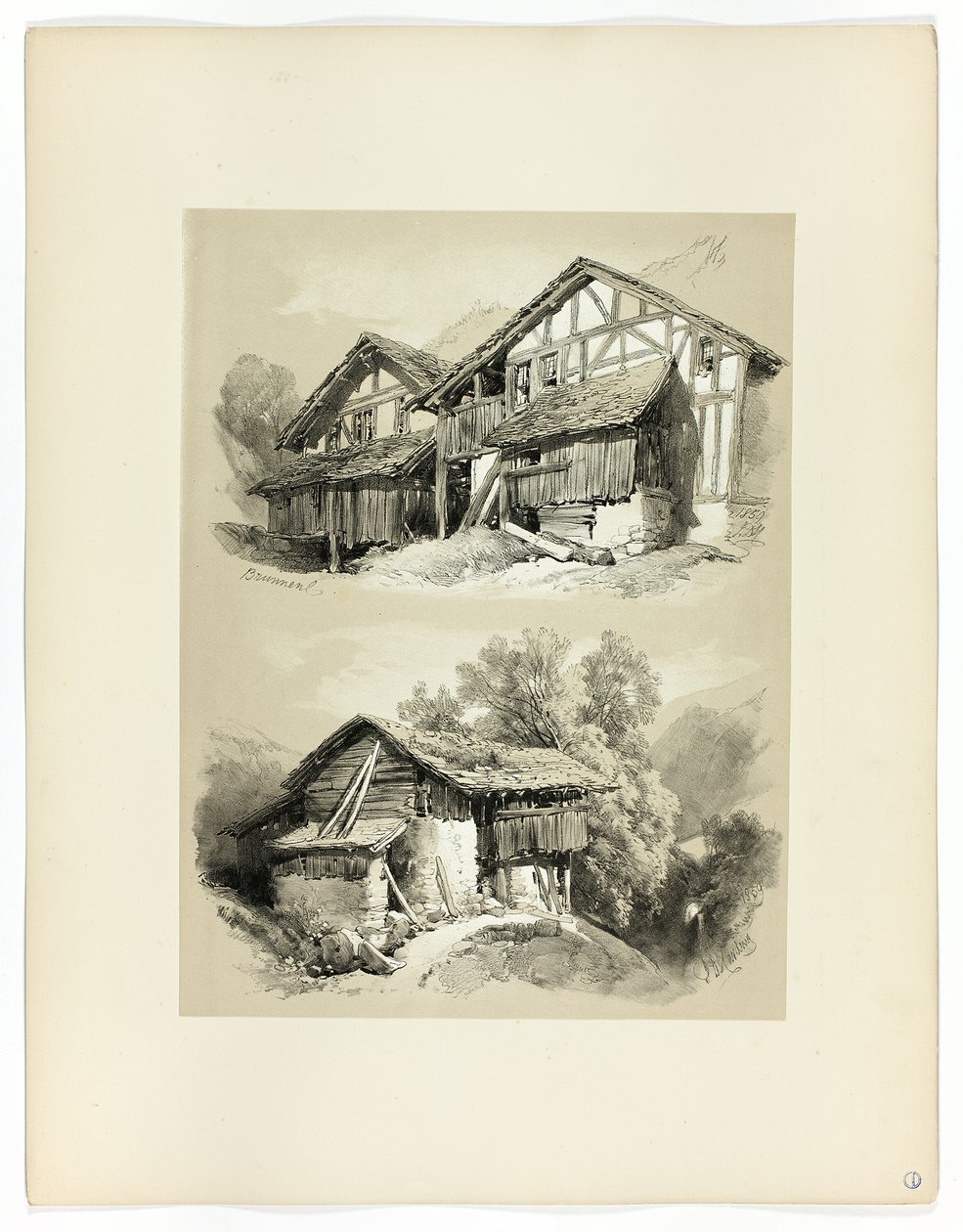 Brunnen, fra Picturesque Selections av James Duffield Harding