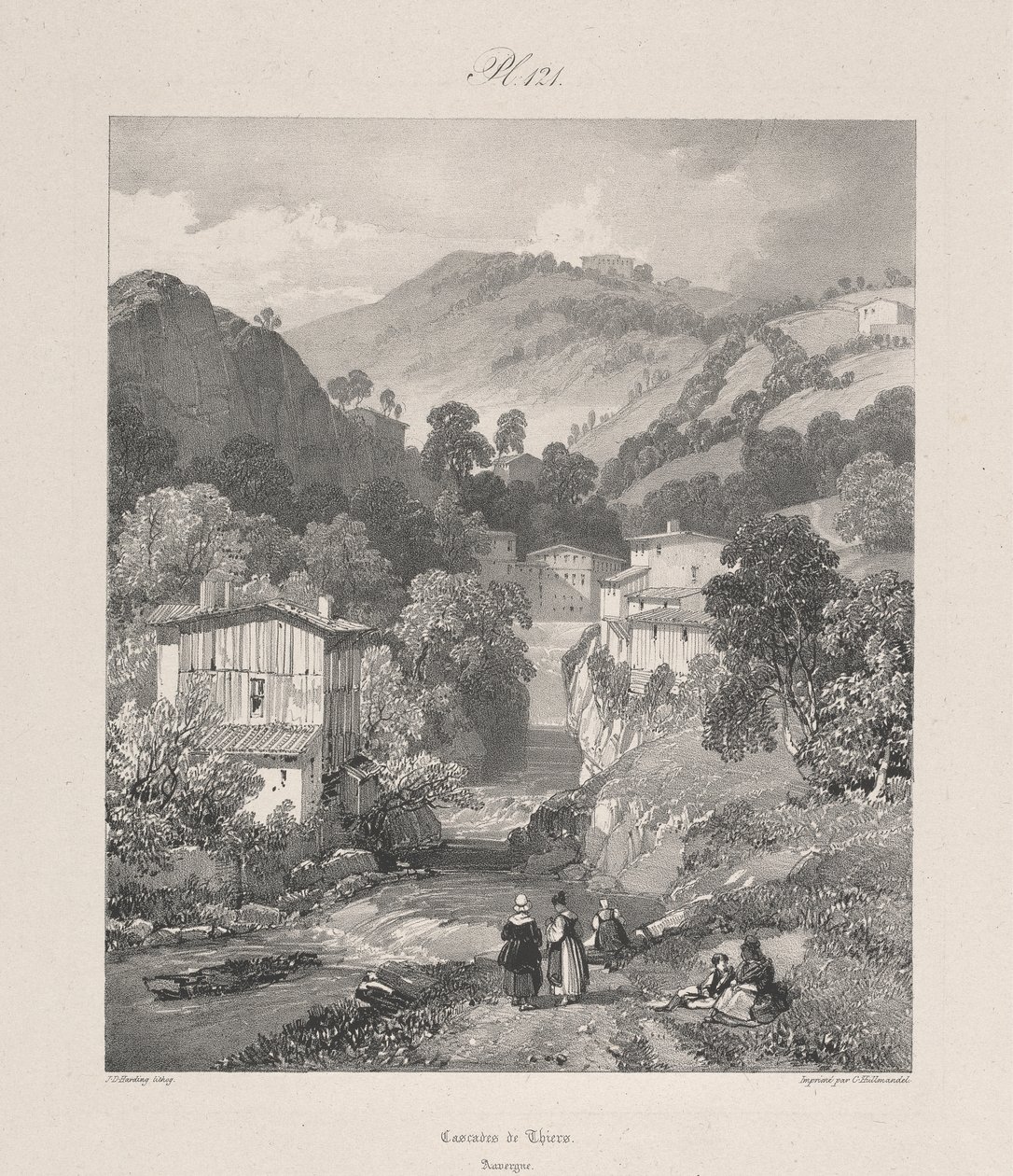 Fossene i Thiers, Auvergne av James Duffield Harding