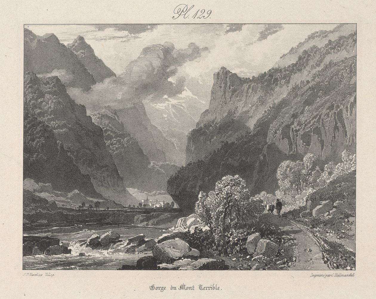 Mont Terrible Gorge av James Duffield Harding