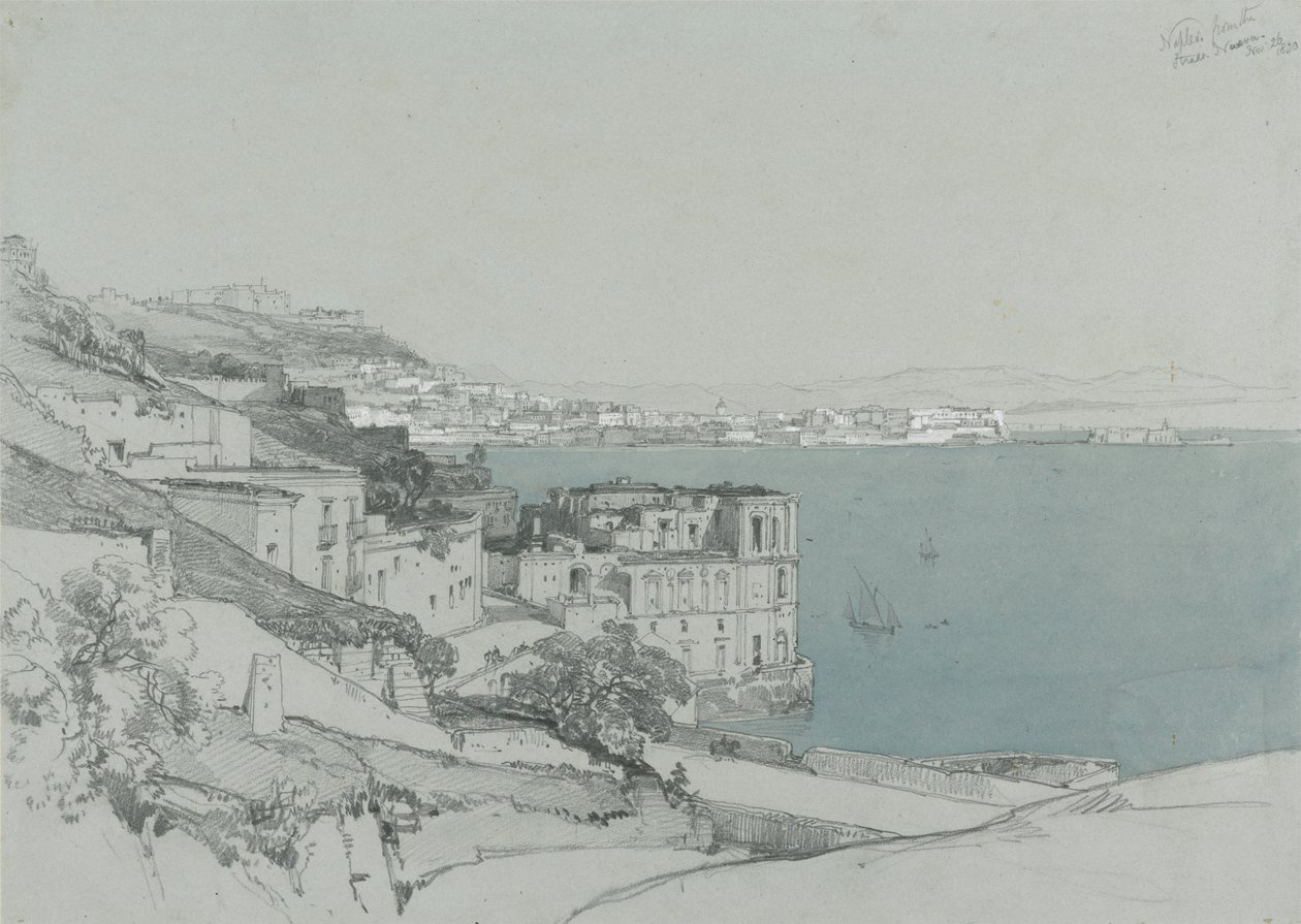 Napoli fra Strada Nouva, 26. november 1830 av James Duffield Harding