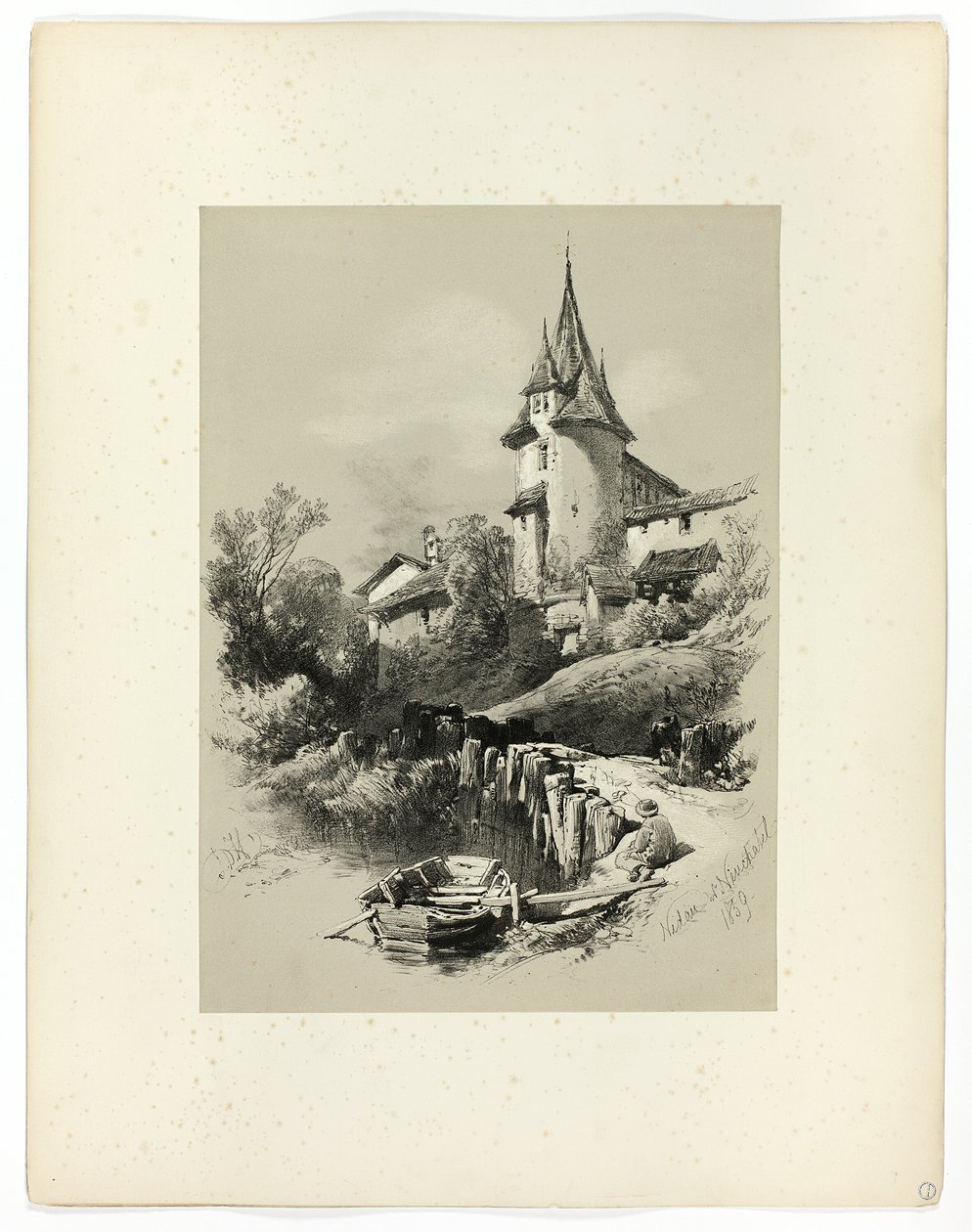 Nidan W. Neuchatel, fra Picturesque Selections av James Duffield Harding