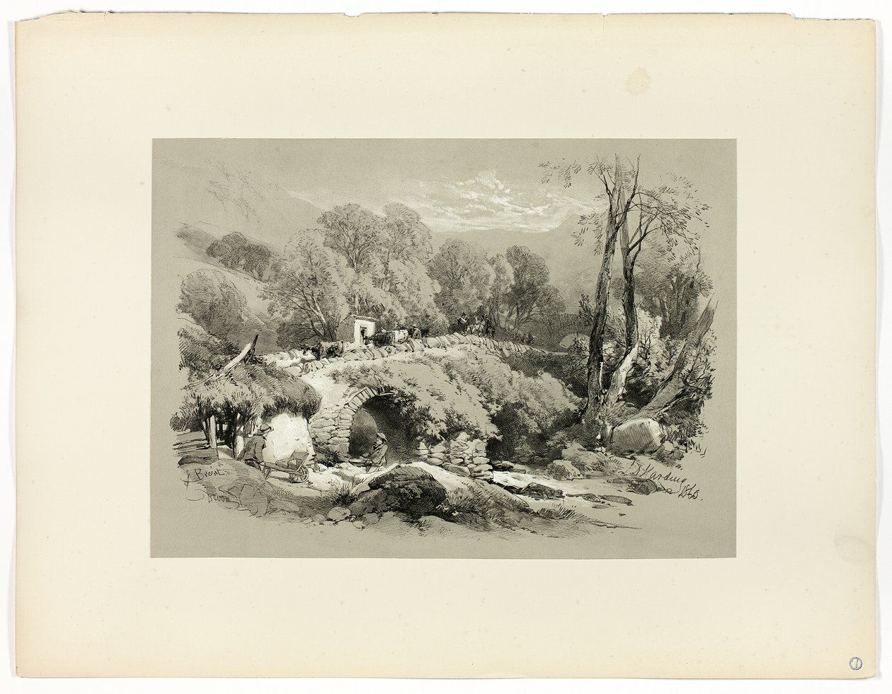 South Brent, Devon, fra Picturesque Selections av James Duffield Harding