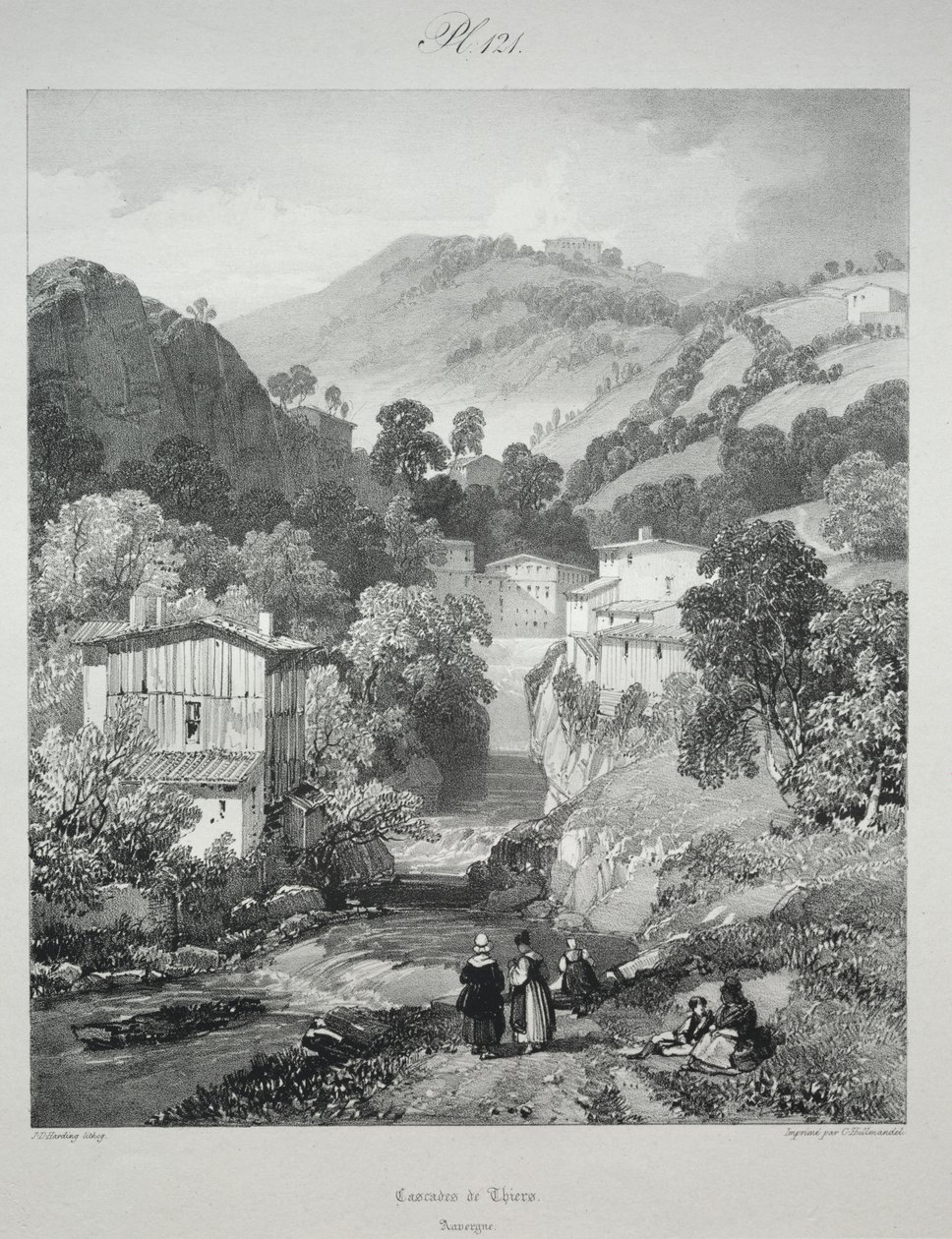 Pittoreske og romantiske reiser i det gamle Frankrike. Auvergne..., 1825. av James Duffield Harding