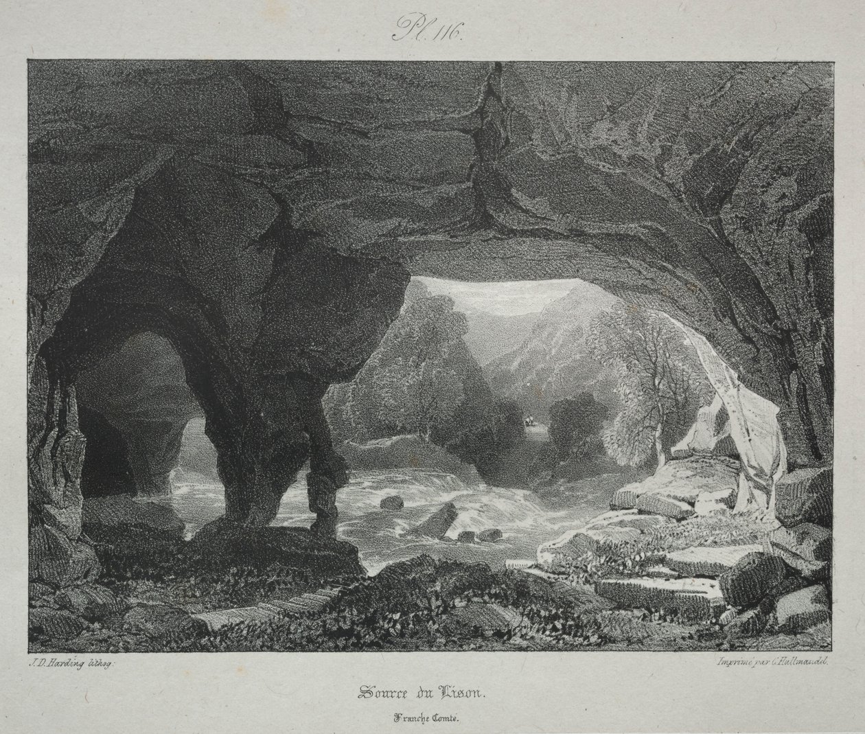 Pittoreske og romantiske reiser i det gamle Frankrike. Franche-Comte..., 1825. av James Duffield Harding
