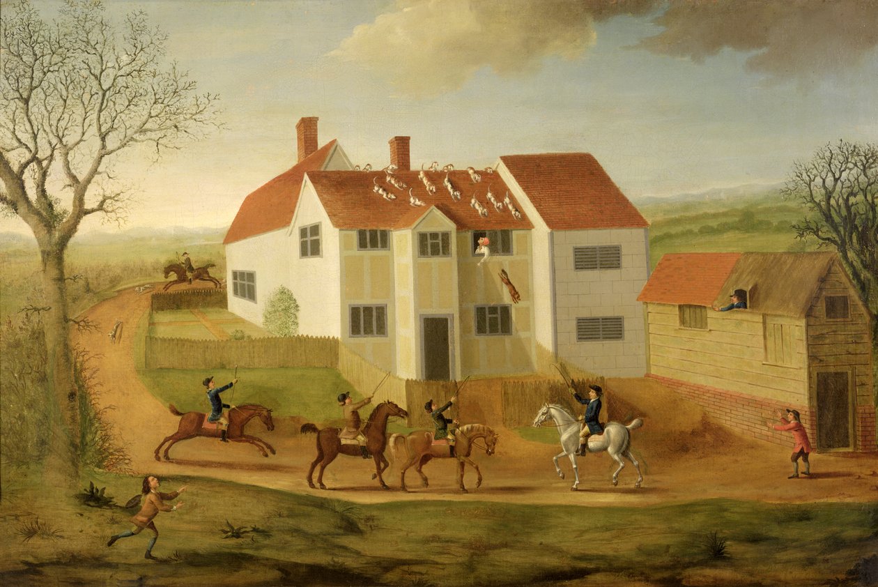 John Sidey og hundene hans på et gårdshus nær Hadleigh, Suffolk av James Dunthorne