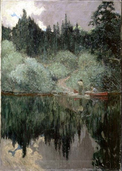 Rydd etter regn, Magnetawan River, Ontario av James Edward Hervey Macdonald