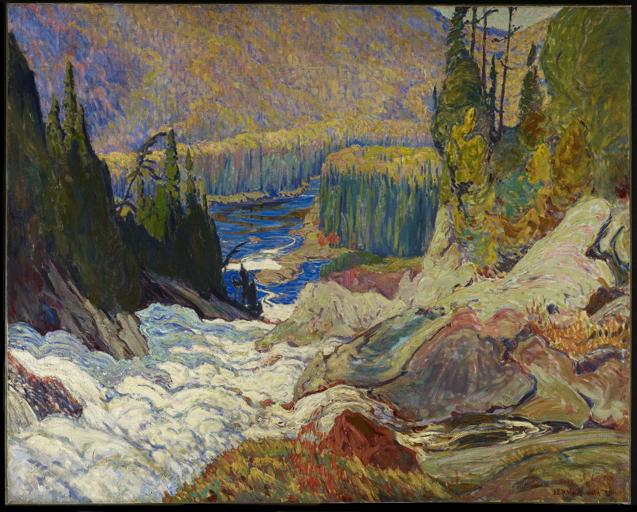 Falls, Montreal River, 1920 av James Edward Hervey Macdonald