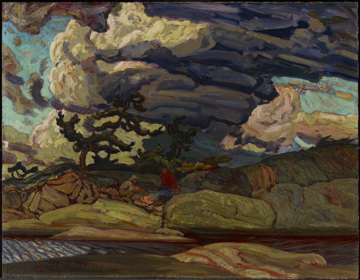 The Elements, 1916 (olje på tremasseplate) av James Edward Hervey Macdonald