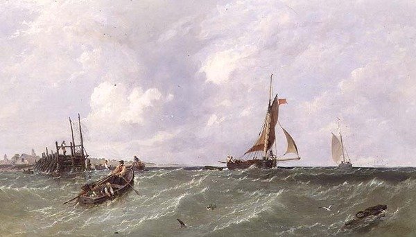 Fiskere legger hummerteiner av James Edwin Meadows