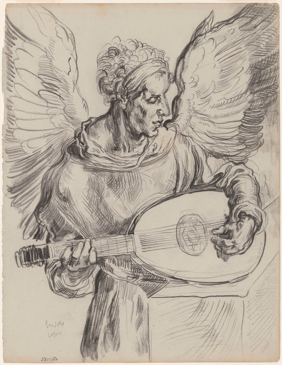 Etter Dürer: Seraf spiller lutt av James Ensor