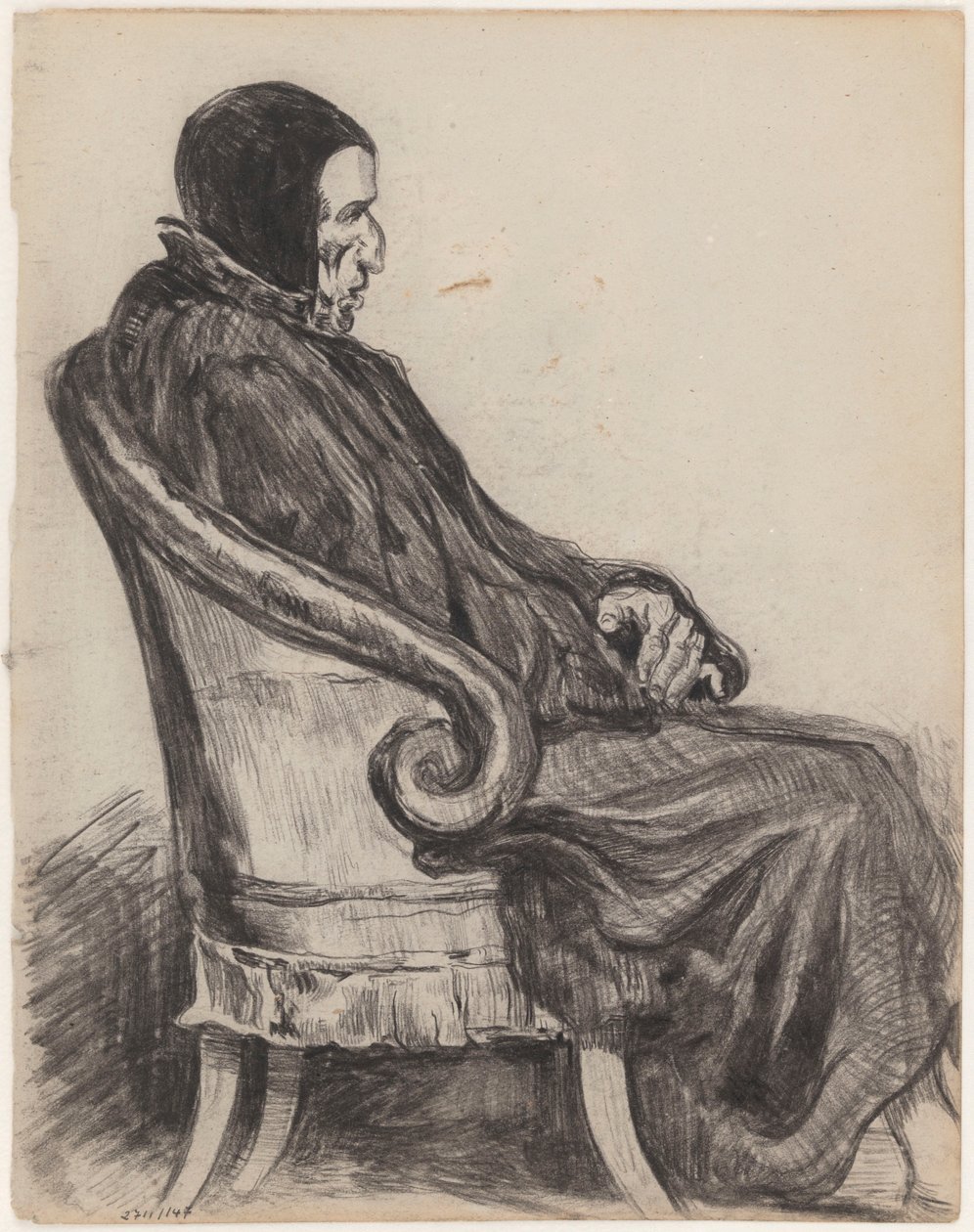 Etter Honoré Daumier: den franske politikeren François Barbé Marbois av James Ensor