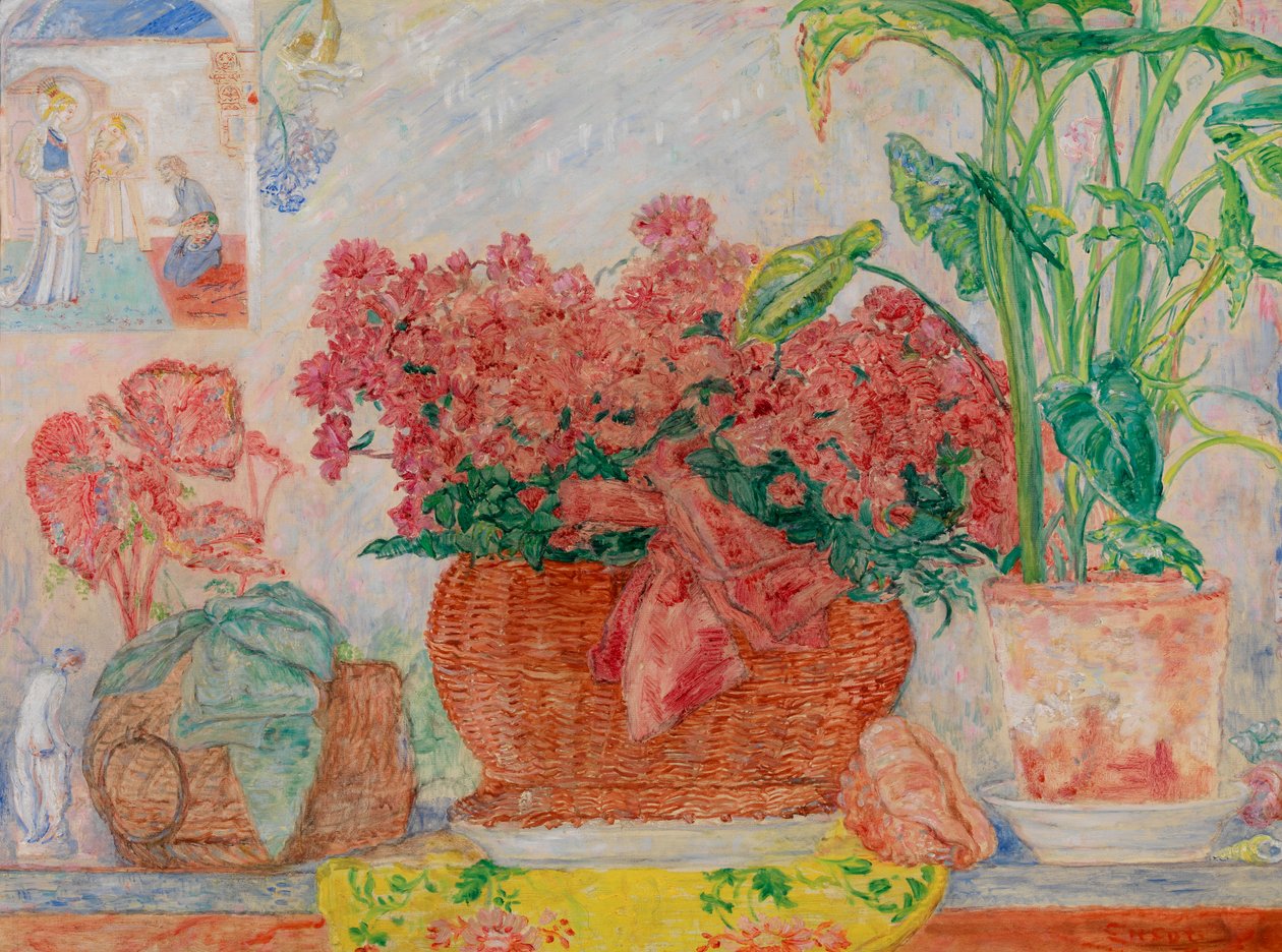 Azalea, ca. 1920-30 (olje på lerret) av James Ensor