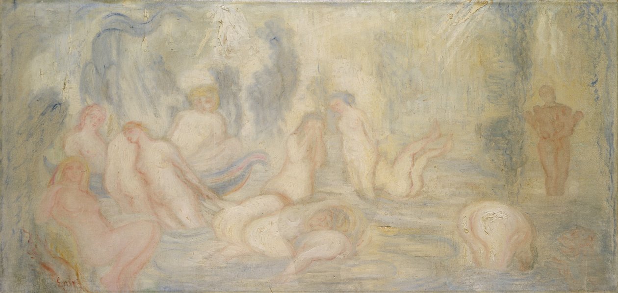 Badende jenter (buede og bølgende linjer) 1911 (olje på lerret) av James Ensor