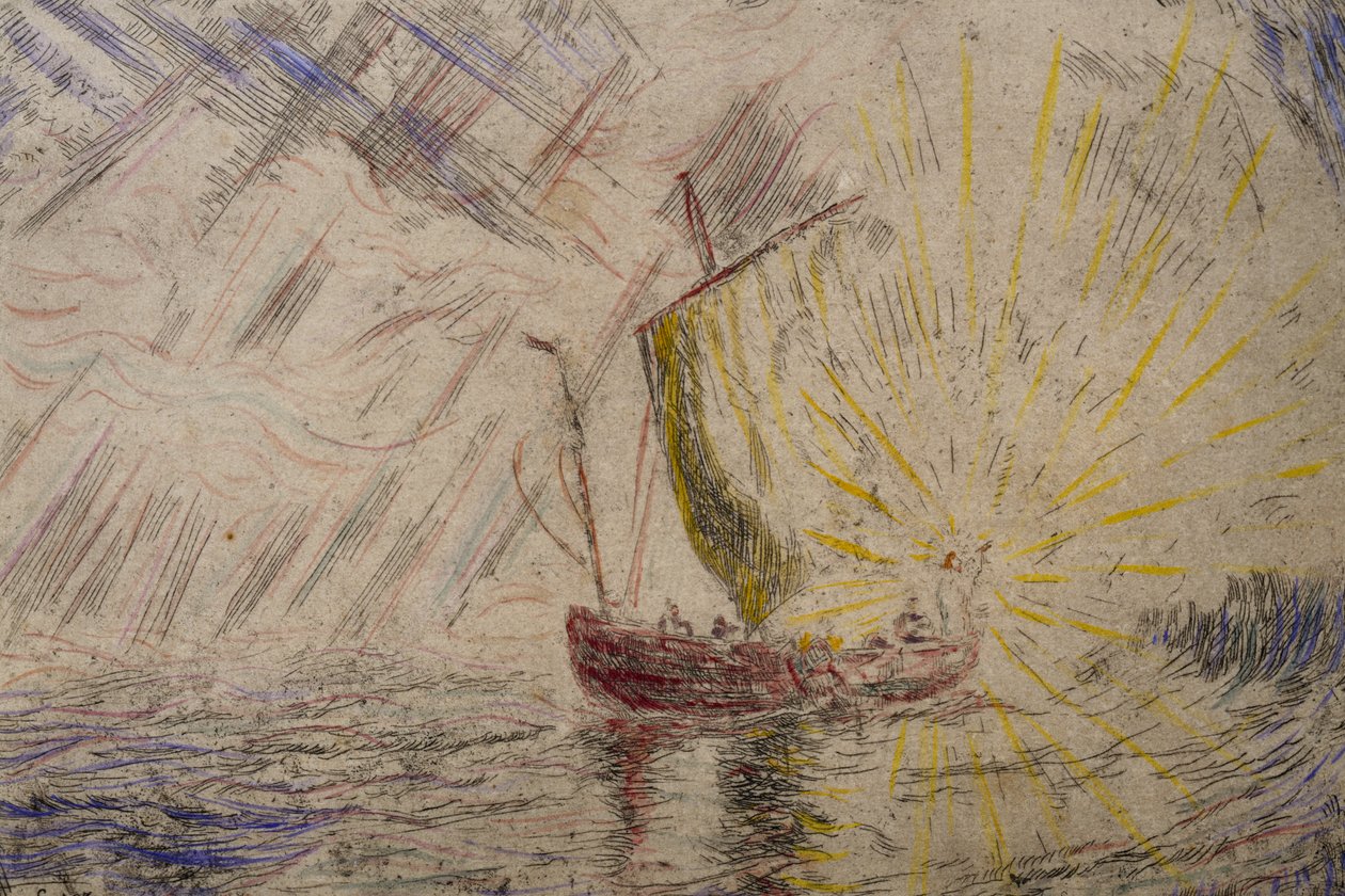 Kristus stiller stormen av James Ensor
