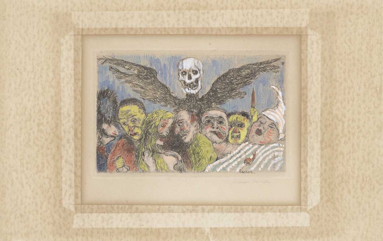 De sju dødssyndene behersket av døden av James Ensor