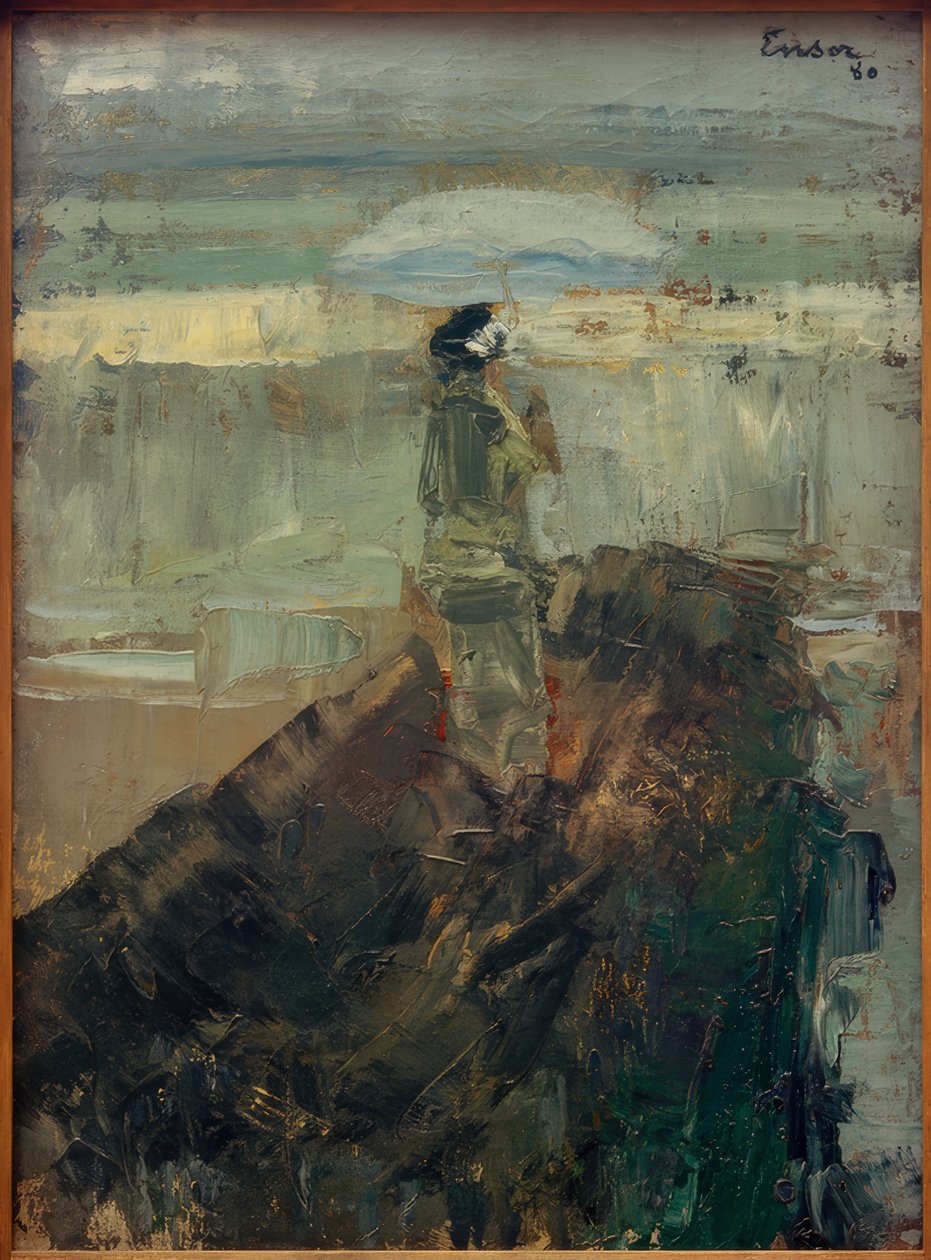 Damen på moloen av James Sidney Ensor