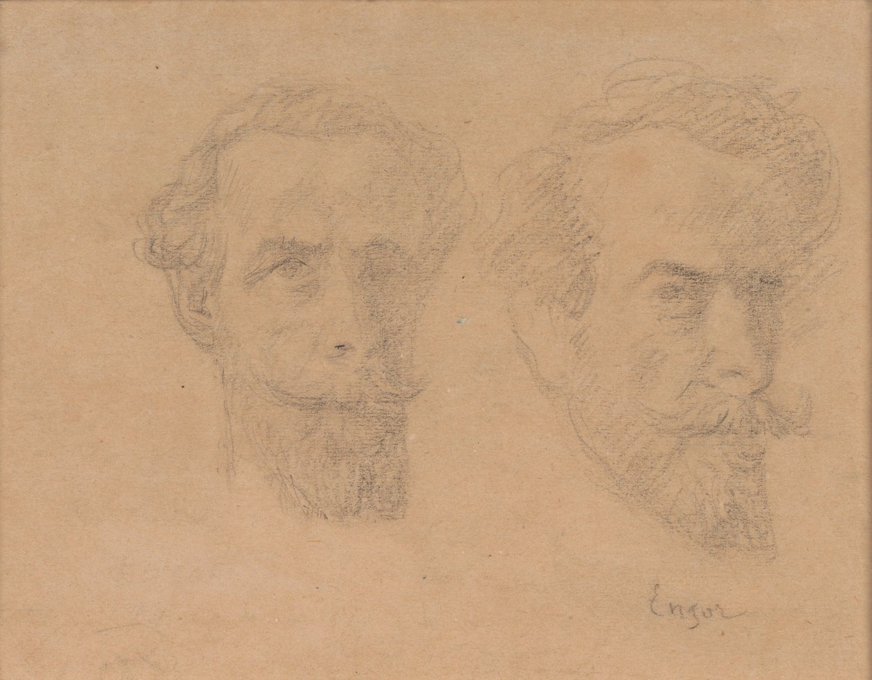 Dobbelt selvportrett av James Ensor