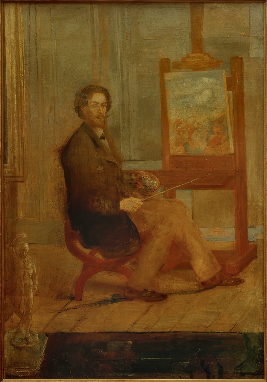 Ensor ved staffeliet hans av James Sidney Ensor