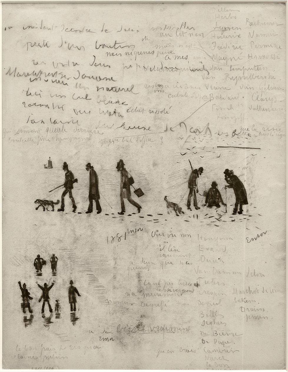 Historie uten ord (jegere om vinteren) av James Sidney Ensor