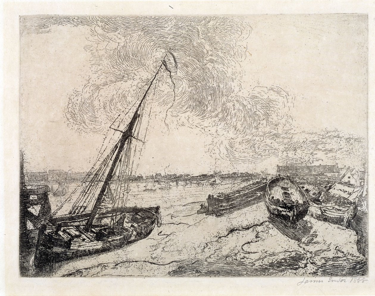 Strandede båter av James Ensor