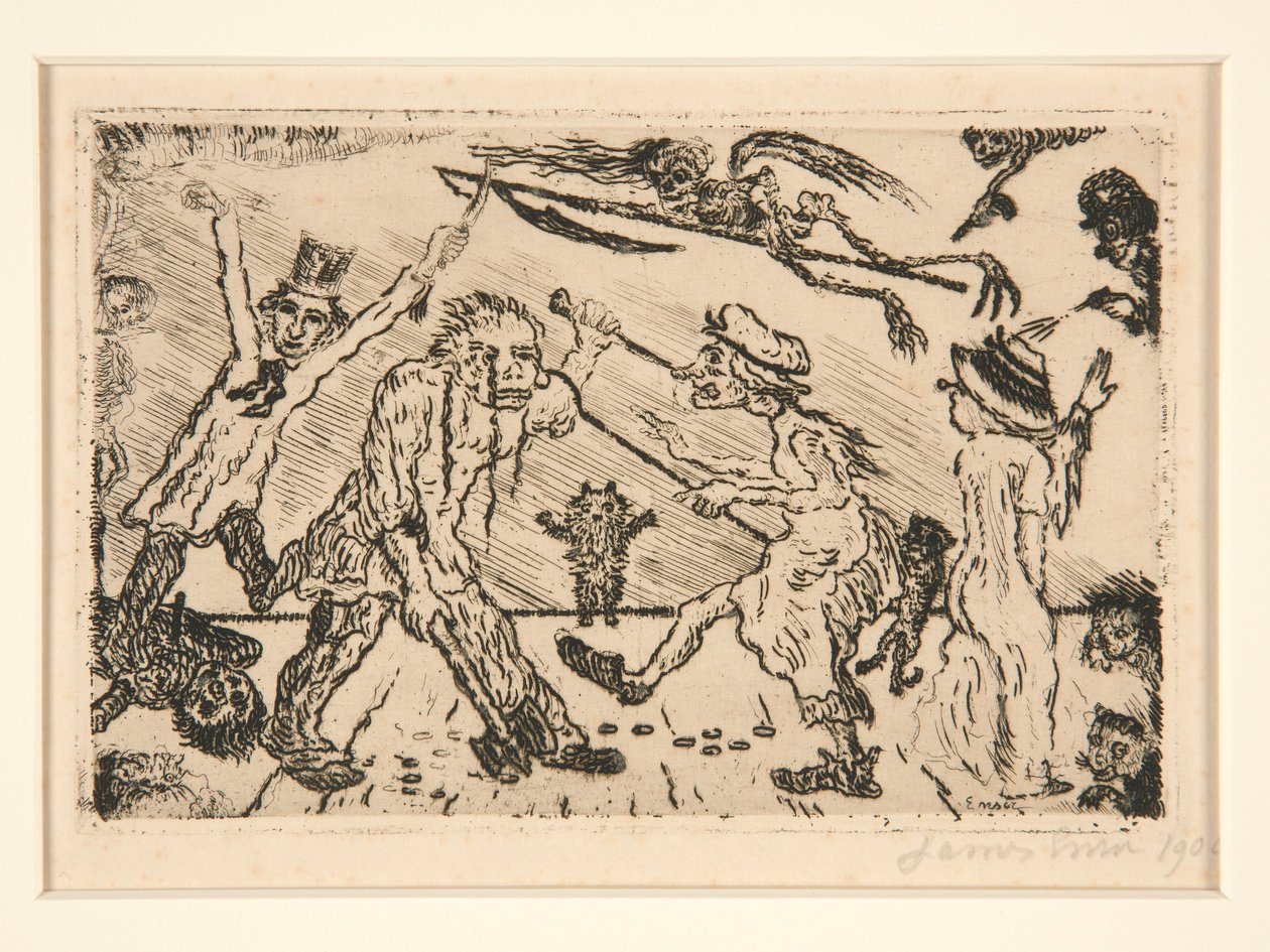 La col?re (Wrath), fra porteføljen Les p?ch?s capitaux (Dødssyndene) av James Ensor
