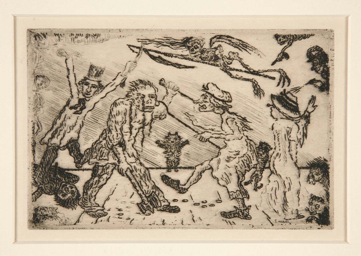 La col?re (Wrath), fra porteføljen Les p?ch?s capitaux (Dødssyndene) av James Ensor