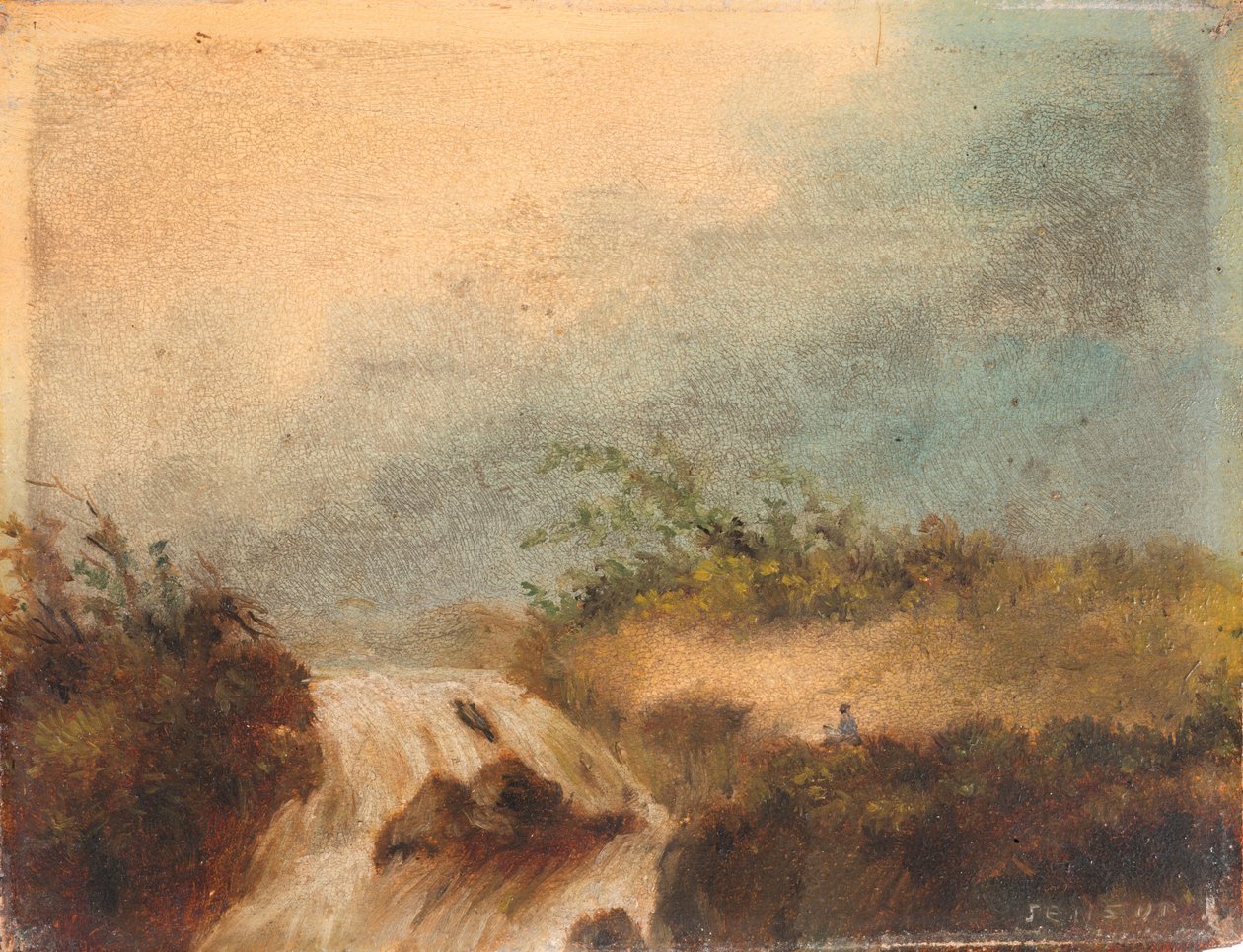 Landskap med fossefall av James Ensor