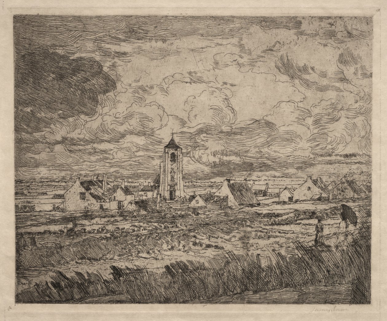 Stor utsikt over Mariakerke av James Ensor