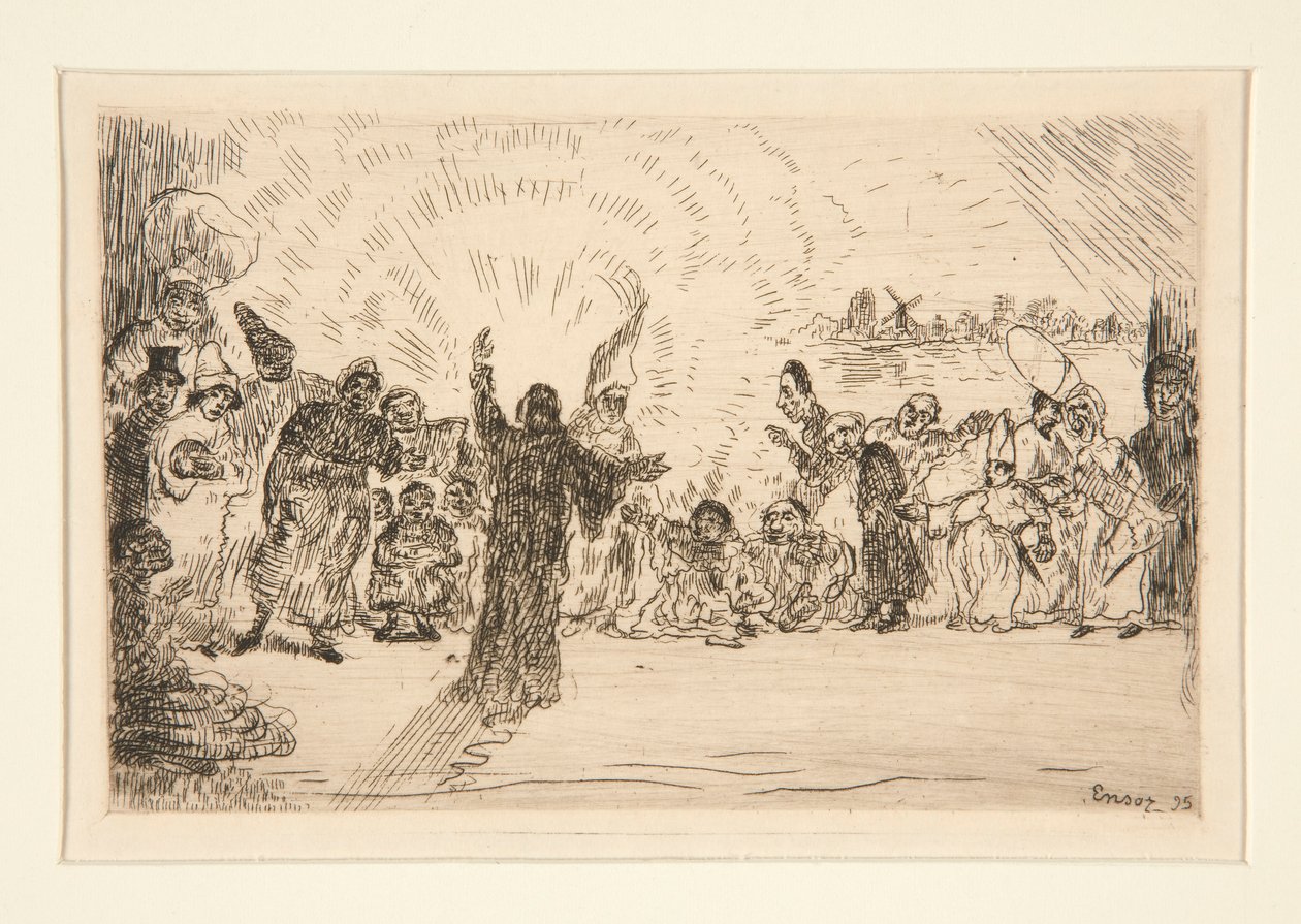 Kristus til tiggerne (Christ and the Beggars) av James Ensor