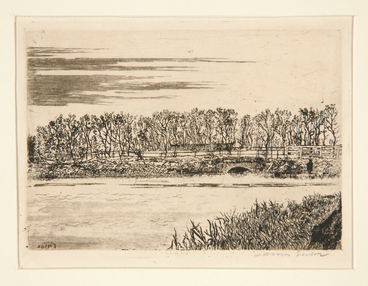 Le pont du bois ? Ostende (Broen i skogen i Oostende) av James Ensor