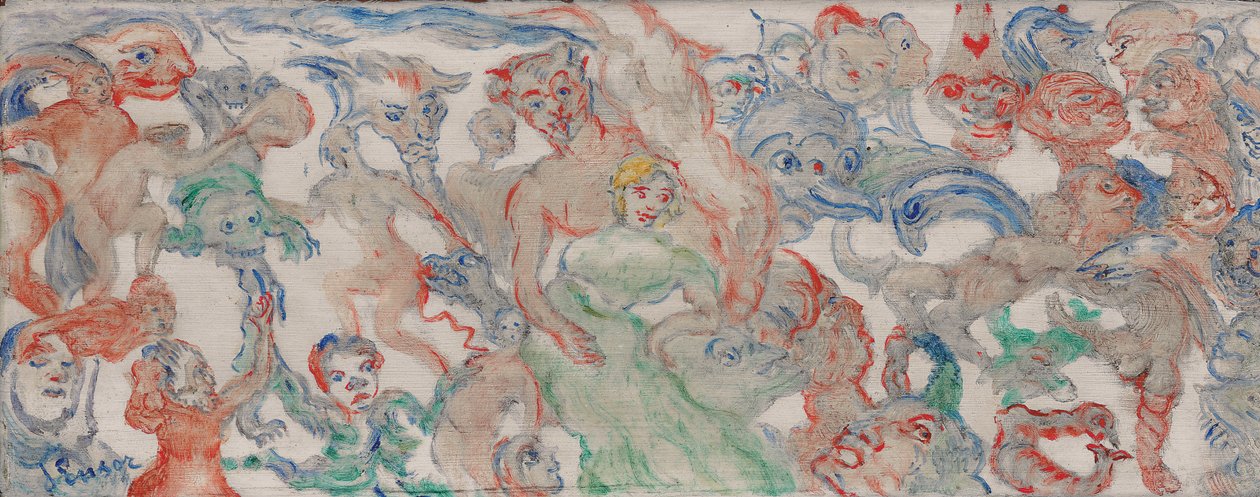 Monstre sammenflettet usydd, sammenflettet (B) av James Ensor