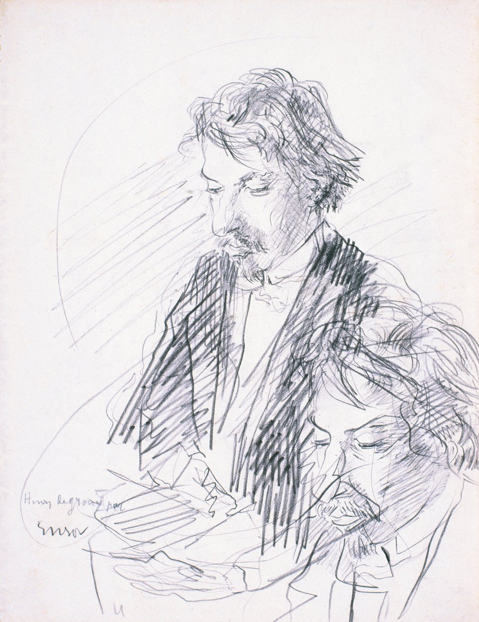 Portrett av kunstneren Henry de Groux av James Ensor
