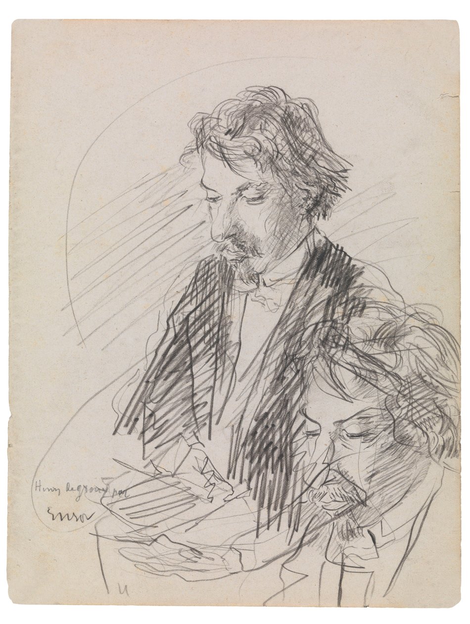 Portrett av kunstneren Henry De Groux av James Ensor